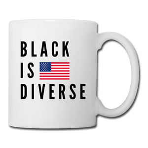 Black is Diverse Mug - white