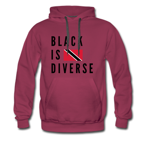 Black is Diverse - Men’s Premium Heavyweight Hoodie - burgundy