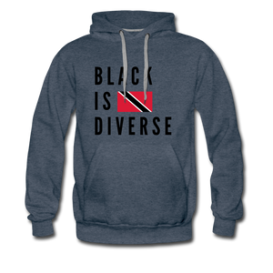 Black is Diverse - Men’s Premium Heavyweight Hoodie - heather denim