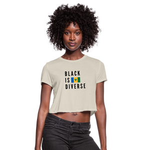 Black is Diverse - Women's Cropped T-Shirt - dust