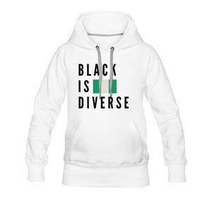 Black is Diverse - Women’s Premium Heavyweight Hoodie - white