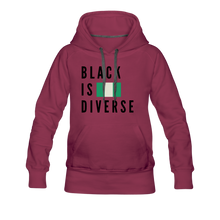 Load image into Gallery viewer, Black is Diverse - Women’s Premium Heavyweight Hoodie - burgundy
