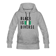 Load image into Gallery viewer, Black is Diverse - Women’s Premium Heavyweight Hoodie - heather gray
