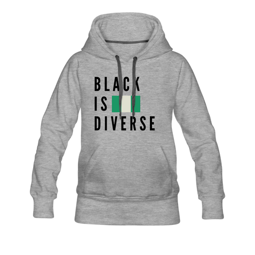 Black is Diverse - Women’s Premium Heavyweight Hoodie - heather gray