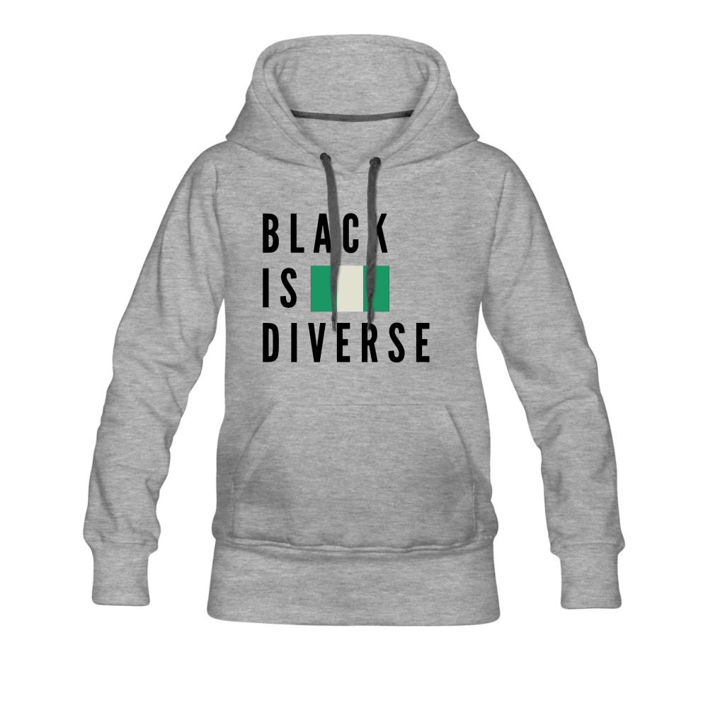 Black is Diverse - Women’s Premium Heavyweight Hoodie - heather gray