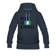 Load image into Gallery viewer, Black is Diverse - Women’s Premium Heavyweight Hoodie - navy
