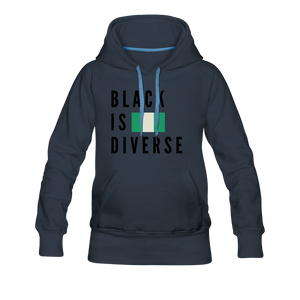 Black is Diverse - Women’s Premium Heavyweight Hoodie - navy