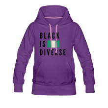 Load image into Gallery viewer, Black is Diverse - Women’s Premium Heavyweight Hoodie - purple
