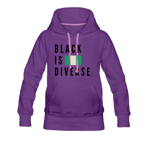 Black is Diverse - Women’s Premium Heavyweight Hoodie - purple