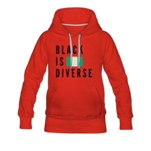 Black is Diverse - Women’s Premium Heavyweight Hoodie - red