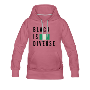 Black is Diverse - Women’s Premium Heavyweight Hoodie - mauve