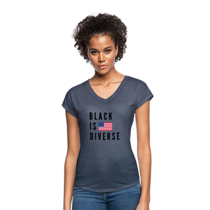 Women's Tri-Blend V-Neck T-Shirt - navy heather