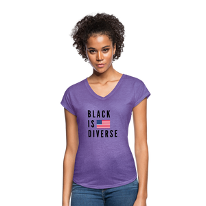 Women's Tri-Blend V-Neck T-Shirt - purple heather