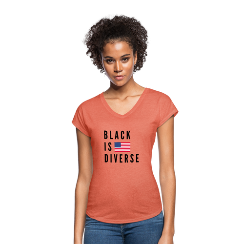 Women's Tri-Blend V-Neck T-Shirt - heather bronze