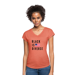 Women's Tri-Blend V-Neck T-Shirt - heather bronze