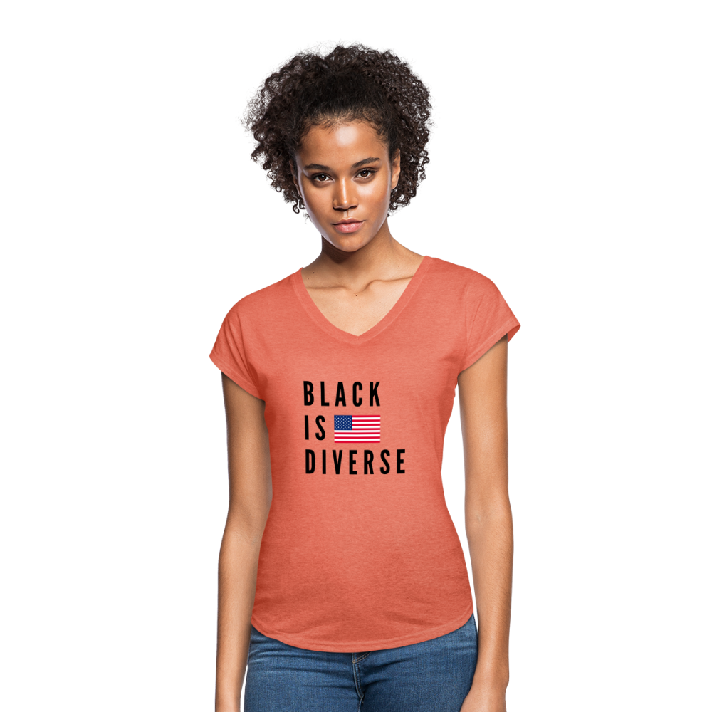 Women's Tri-Blend V-Neck T-Shirt - heather bronze