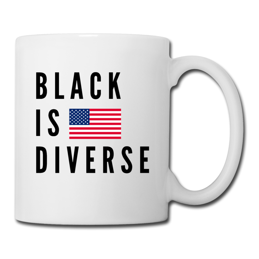 Black is Diverse Mug - white