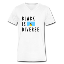 Load image into Gallery viewer, Black is Diverse - Men&#39;s V-Neck T-Shirt - white
