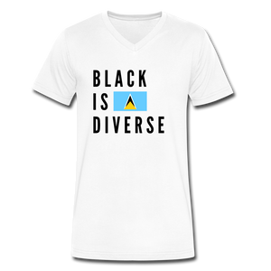 Black is Diverse - Men's V-Neck T-Shirt - white