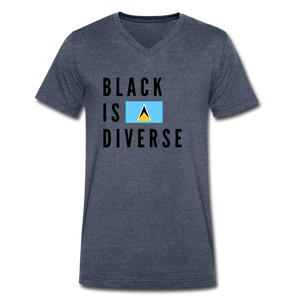 Black is Diverse - Men's V-Neck T-Shirt - heather navy