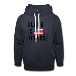 Black is Diverse - Shawl Collar Heavyweight Hoodie - navy