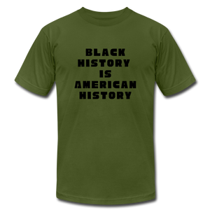 Black History is US History - Unisex Bella + Canvas T-Shirt - olive