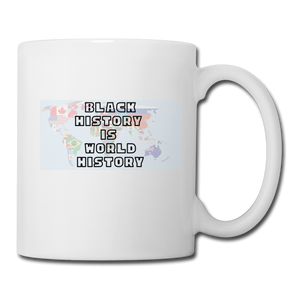 Black History is World History with Background Mug - white