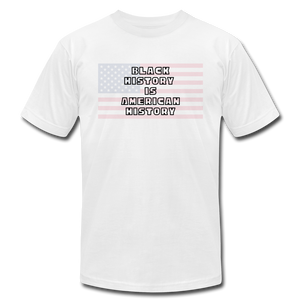 Black History is American History Outline - Bella + Canvas T-Shirt - white