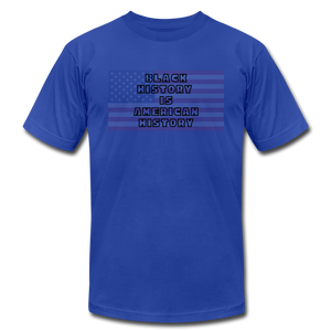 Black History is American History Outline - Bella + Canvas T-Shirt - royal blue