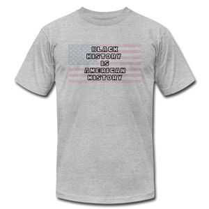 Black History is American History Outline - Bella + Canvas T-Shirt - heather gray