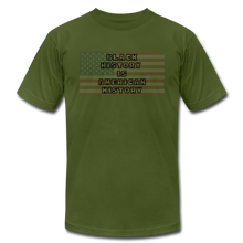 Load image into Gallery viewer, Black History is American History Outline - Bella + Canvas T-Shirt - olive
