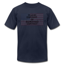 Load image into Gallery viewer, Black History is American History Outline - Bella + Canvas T-Shirt - navy
