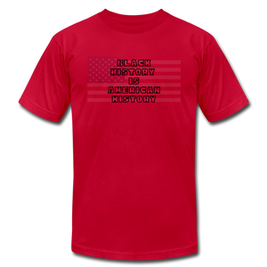 Black History is American History Outline - Bella + Canvas T-Shirt - red