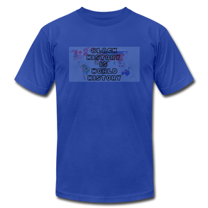 Black History is World History with Map T-Shirt - royal blue