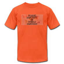 Load image into Gallery viewer, Black History is World History with Map T-Shirt - orange
