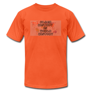 Black History is World History with Map T-Shirt - orange