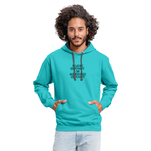 Black History is American History Contrast Hoodie - scuba blue/asphalt