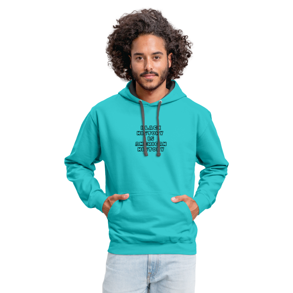 Black History is American History Contrast Hoodie - scuba blue/asphalt