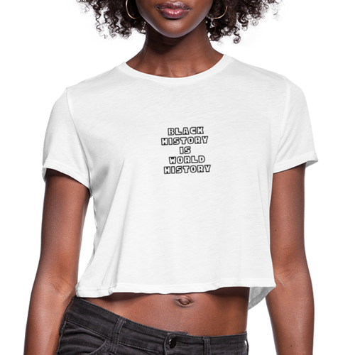 Black History is World History Croptop - white