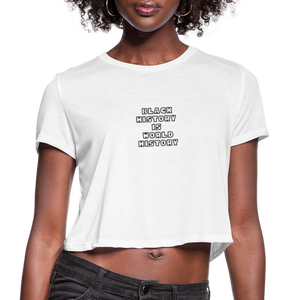 Black History is World History Croptop - white