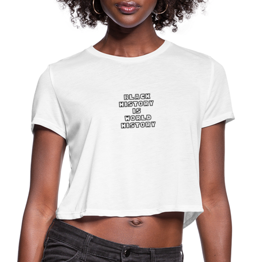 Black History is World History Croptop - white