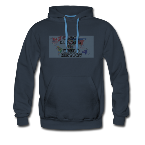 Black History is World History Map Hoodie - navy