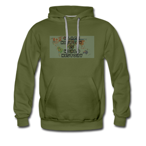 Black History is World History Map Hoodie - olive green