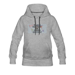 Black History is World History Map Women’s Hoodie - heather gray