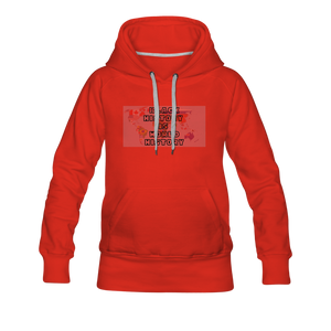 Black History is World History Map Women’s Hoodie - red