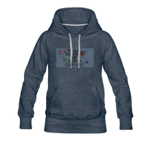 Load image into Gallery viewer, Black History is World History Map Women’s Hoodie - heather denim
