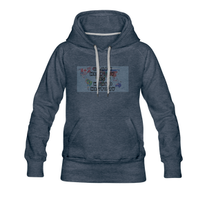 Black History is World History Map Women’s Hoodie - heather denim