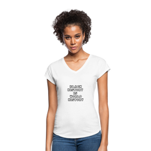 Load image into Gallery viewer, Black History is World History Tri-Blend V-Neck - white
