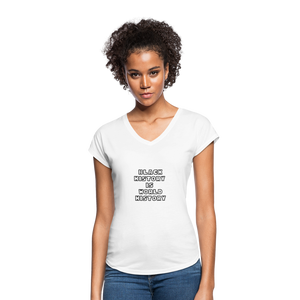 Black History is World History Tri-Blend V-Neck - white