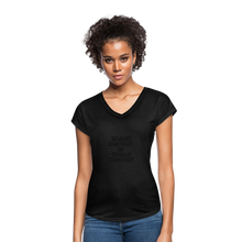 Load image into Gallery viewer, Black History is World History Tri-Blend V-Neck - black
